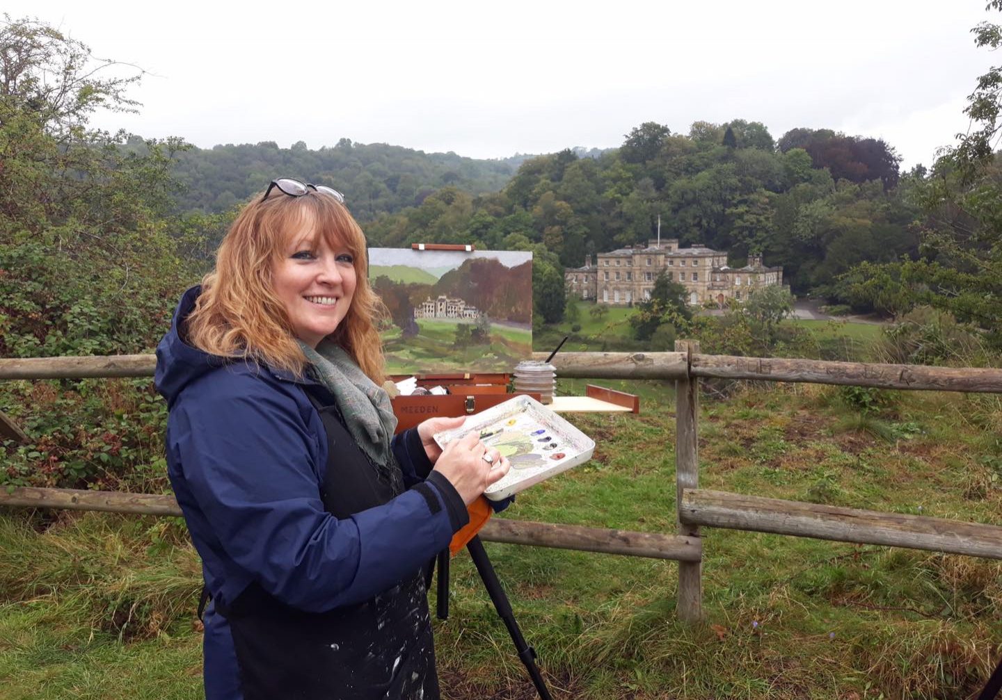Ruth-Gray-painting-at-Willersley-Castle